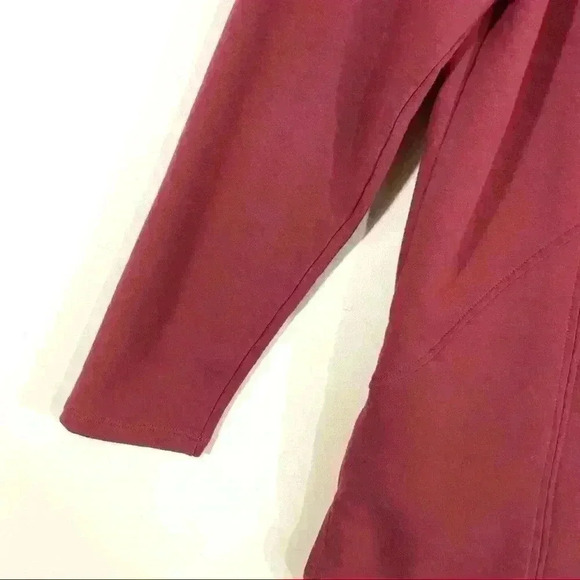 Susan Graver Weekend French Terry 3/4 Zip Long Sleeve Hooded Tunic Top Size M - Picture 14 of 16